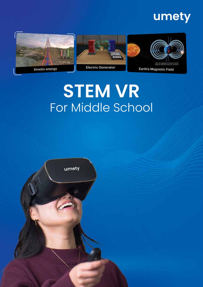 Cover of the Umety STEM VR for Middle School catalog